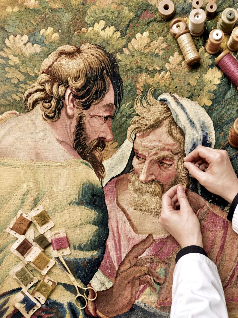 Zoom sur une tapisserie